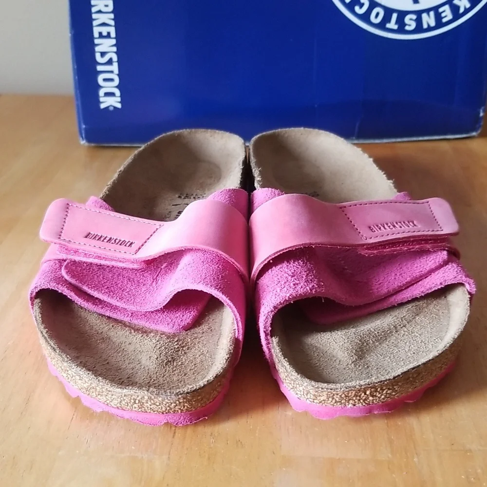 Birkenstock Oita Slide Sandal in Fuchsia - Picture 10 of 12